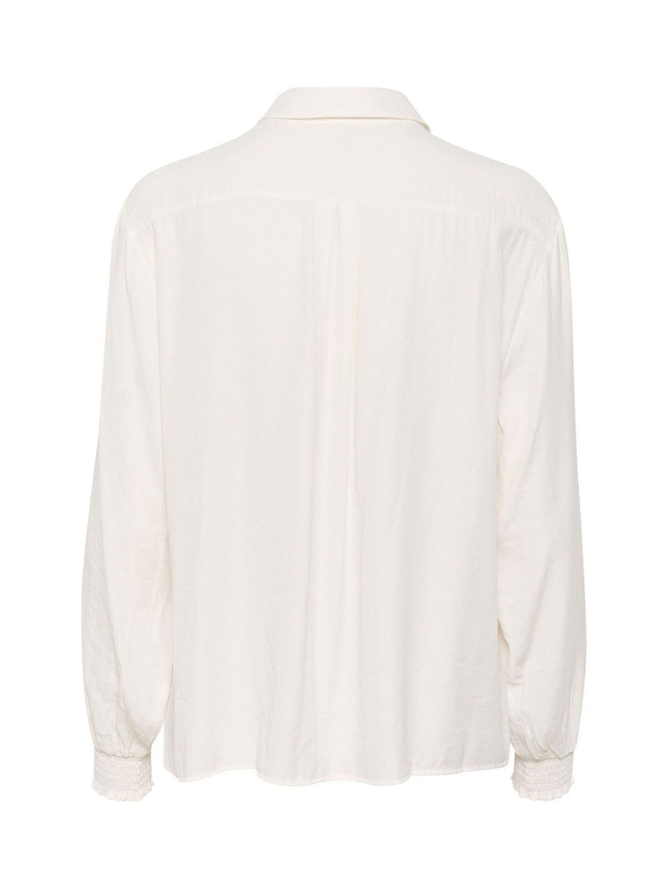Cream Nola Loose Sleeve Button White Shirt - Image 6 of 6 Cream Nola Loose Sleeve Button White Shirt - Image 6 of 6