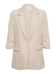 Cream Cory 3/4 Sleeve Open White Blazer - Image 4 of 5