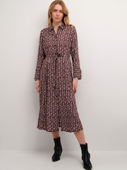 Cream Orange Tiah Long Sleeve Maxi Dress - Image 1 of 4