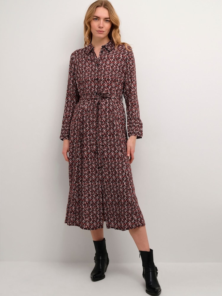 Cream Orange Tiah Long Sleeve Maxi Dress - Image 1 of 4