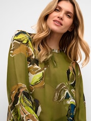 Cream Green Jasmina Loose Fit Chiffon Blouse - Image 3 of 5