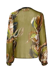 Cream Green Jasmina Loose Fit Chiffon Blouse - Image 5 of 5