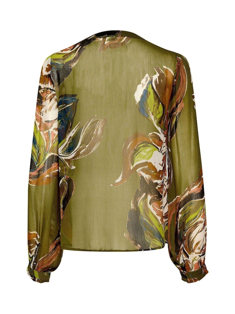 Cream Green Jasmina Loose Fit Chiffon Blouse - Image 5 of 5