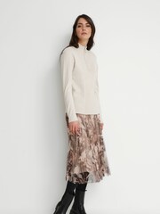 Cream Dela High Neck Zip Pullover Jumper - Image 3 of 6
