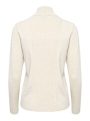 Cream Dela High Neck Zip Pullover Jumper - Image 6 of 6