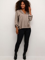 Cream Flivio 3/4 Sleeve Brown Blouse - Image 2 of 4