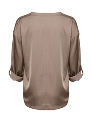 Cream Flivio 3/4 Sleeve Brown Blouse - Image 4 of 4