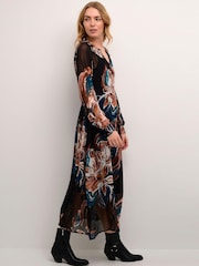 Cream Jasmina Long Sleeve Maxi Black Dress - Image 2 of 4