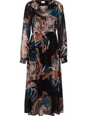 Cream Jasmina Long Sleeve Maxi Black Dress - Image 3 of 4