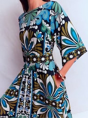 Boden Blue Imelda Kimono Jersey Dress - Image 2 of 7