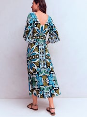 Boden Blue Imelda Kimono Jersey Dress - Image 3 of 7