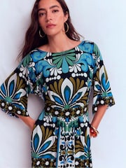 Boden Blue Imelda Kimono Jersey Dress - Image 5 of 7