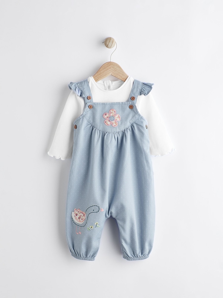 Blue Character Baby Dungarees & Bodysuit Set (0mths-3yrs) - Image 1 of 8