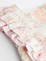 Pink Floral Baby 100% Cotton Woven Jumpsuit (0mths-2yrs) - Image 4 of 6