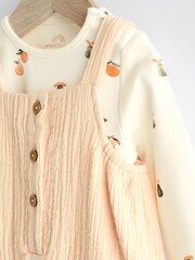 Peach Pink Baby Bodysuit and Dungarees Set (0mths-2yrs) - Image 4 of 9