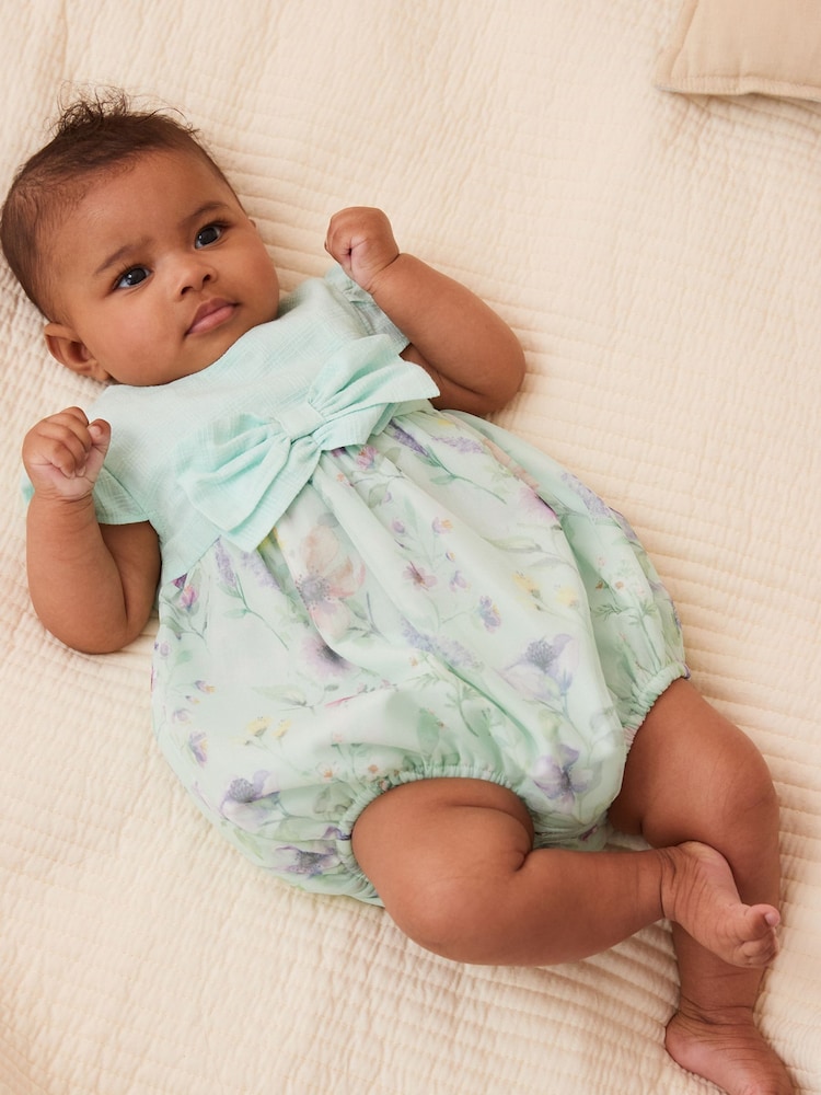 أخضر زهور - قطعة كاملة للبيبي (0أشهر-2 سنوات) - صورة 1 من 7