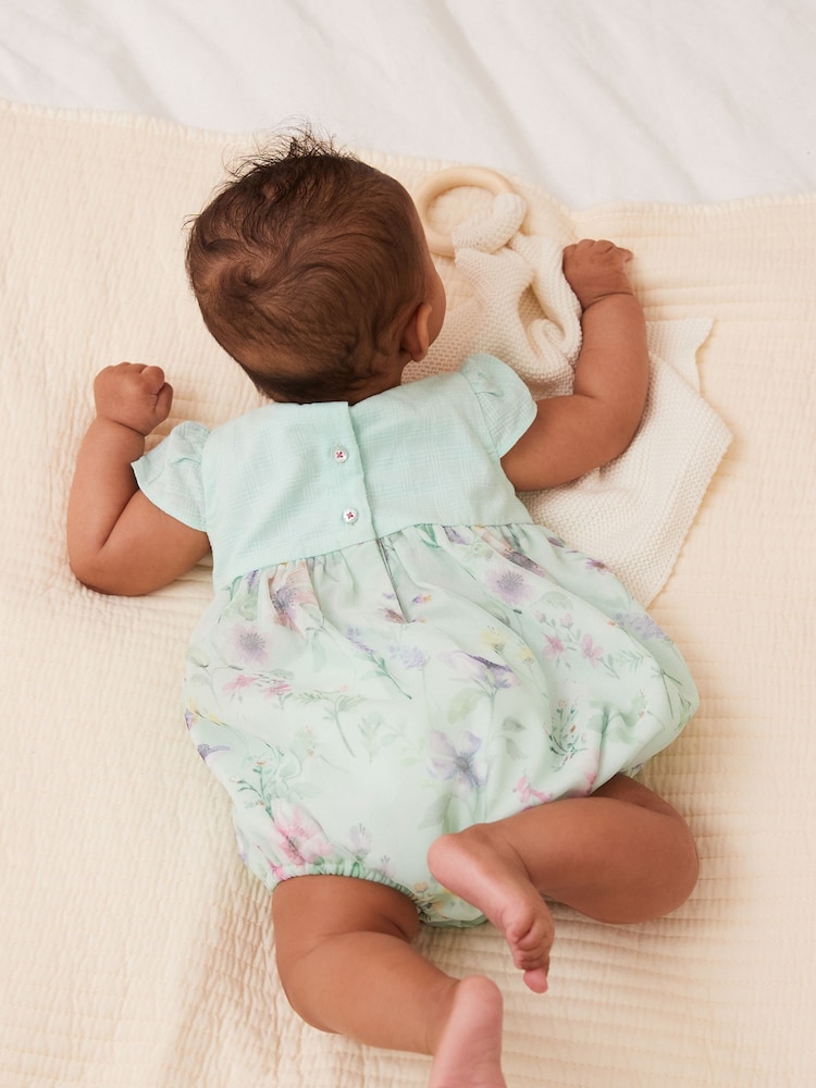 أخضر زهور - قطعة كاملة للبيبي (0أشهر-2 سنوات) - صورة 2 من 7