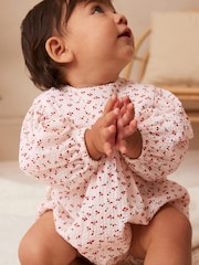Red/White Cherry Print Baby Bloomer Romper (0mths-3yrs) - Image 1 of 6