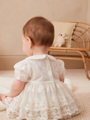 Ivory White Christening Baby Bloomer Romper (0mths-2yrs) - Image 2 of 6