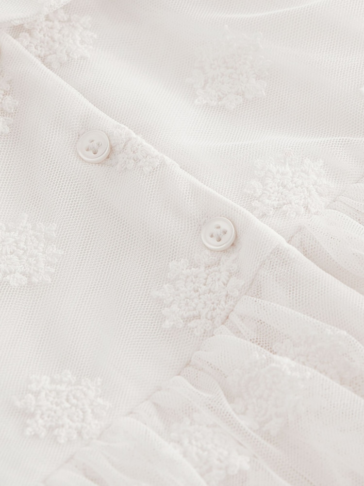 Ivory White Christening Baby Bloomer Romper (0mths-2yrs) - Image 6 of 6