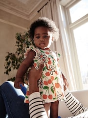 Red/Blue Cherry Floral Baby Jersey Dress 2 Pack (0mths-3yrs) - Image 3 of 10