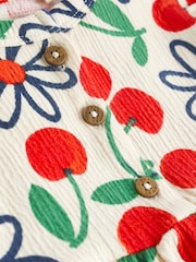 Red/Blue Cherry Floral Baby Jersey Dress 2 Pack (0mths-3yrs) - Image 6 of 10