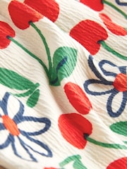 Red/Blue Cherry Floral Baby Jersey Dress 2 Pack (0mths-3yrs) - Image 9 of 10