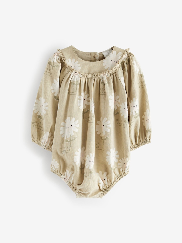 Sage Green Baby Bloomer Romper (0mths-3yrs) - Image 2 of 3