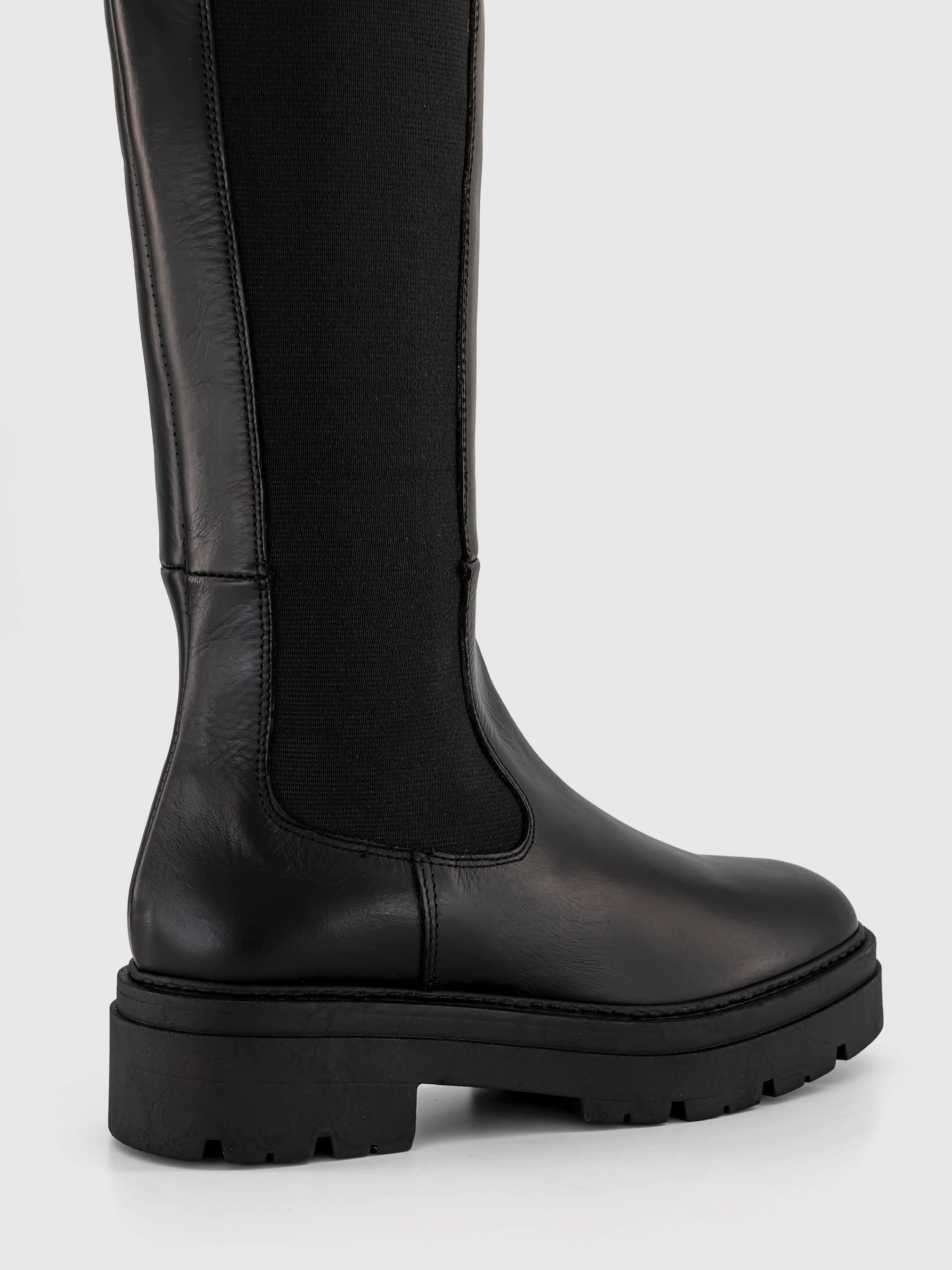 Buy Office Black Knee High Kamilla Chelsea Boots from Next Luxembourg