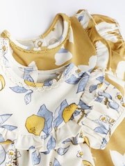 Blue/Yellow Print Baby Jersey Dress 2 Pack (0mths-3yrs) - Image 4 of 9