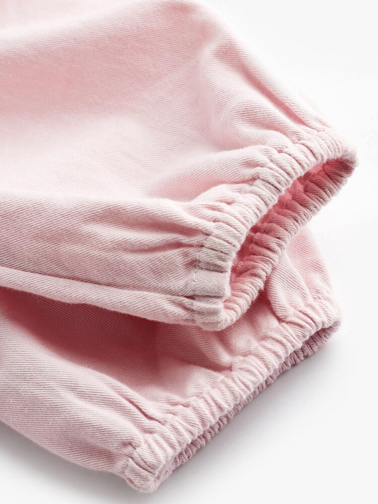 Pink 2 Piece Embroidered Baby Dress and Tights Set (0mths-2yrs) - Image 6 of 8
