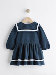 Navy Blue Sailor Baby Dress (0mths-2yrs) - Image 2 of 8