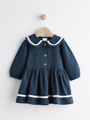 Navy Blue Sailor Baby Dress (0mths-2yrs) - Image 3 of 8