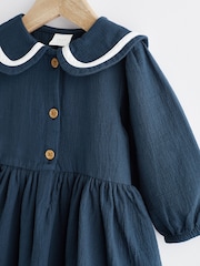 Navy Blue Sailor Baby Dress (0mths-2yrs) - Image 4 of 8