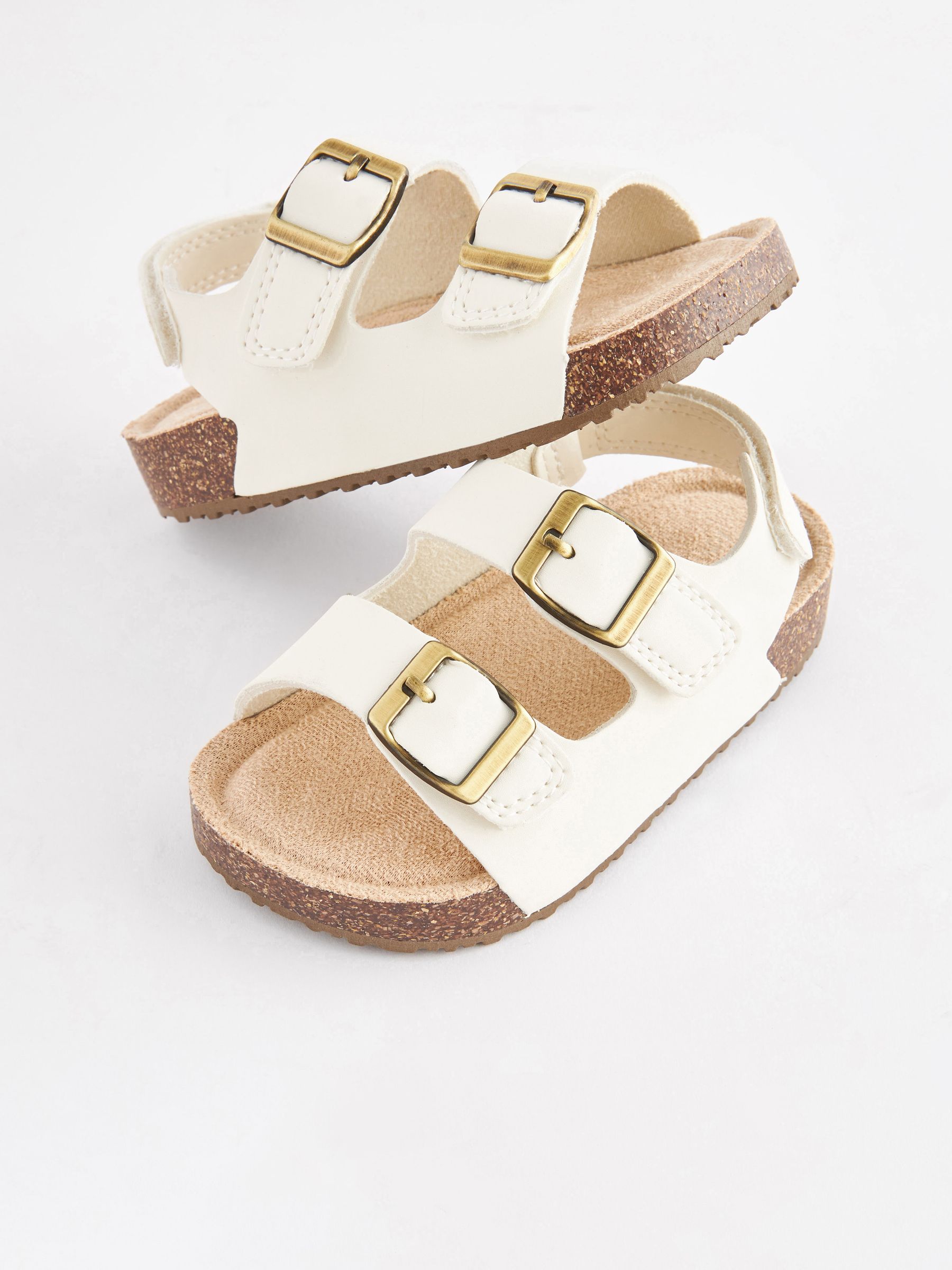 Buy White Corkbed Two Strap Sandals from the Next UK online shop