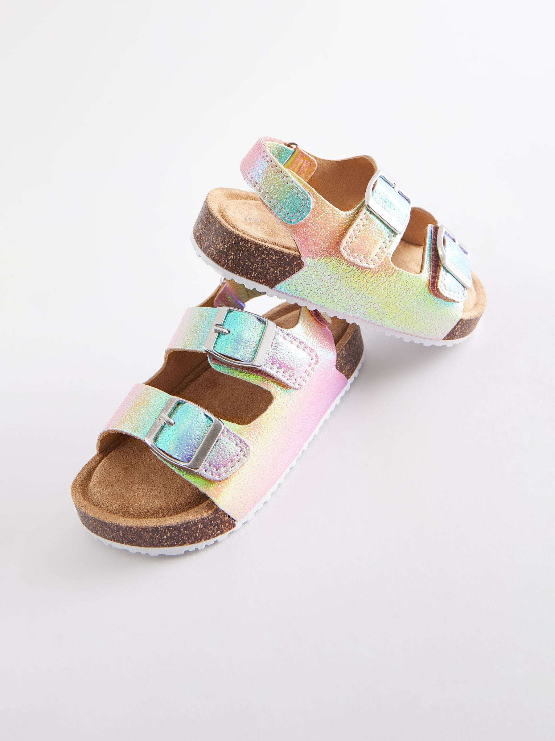 SCHOLL ● Cork Two Strap Sandals - Pink Mules Dusty pink Josephine