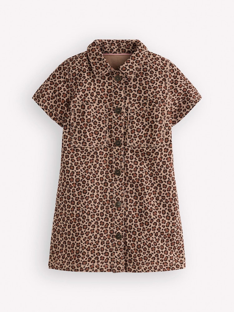Boden Brown Denim Shirt Dress - Image 1 of 3
