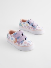 Multi Pastel Touch Fasten Strap Printed Trainers - Image 1 of 5