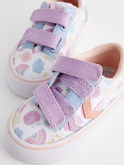 Multi Pastel Touch Fasten Strap Printed Trainers - Image 4 of 5
