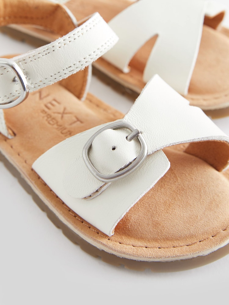 Blanco - Sandalias con tiras de cuero - Imagen 5 de 5 Blanco - Sandalias con tiras de cuero - Imagen 5 de 5