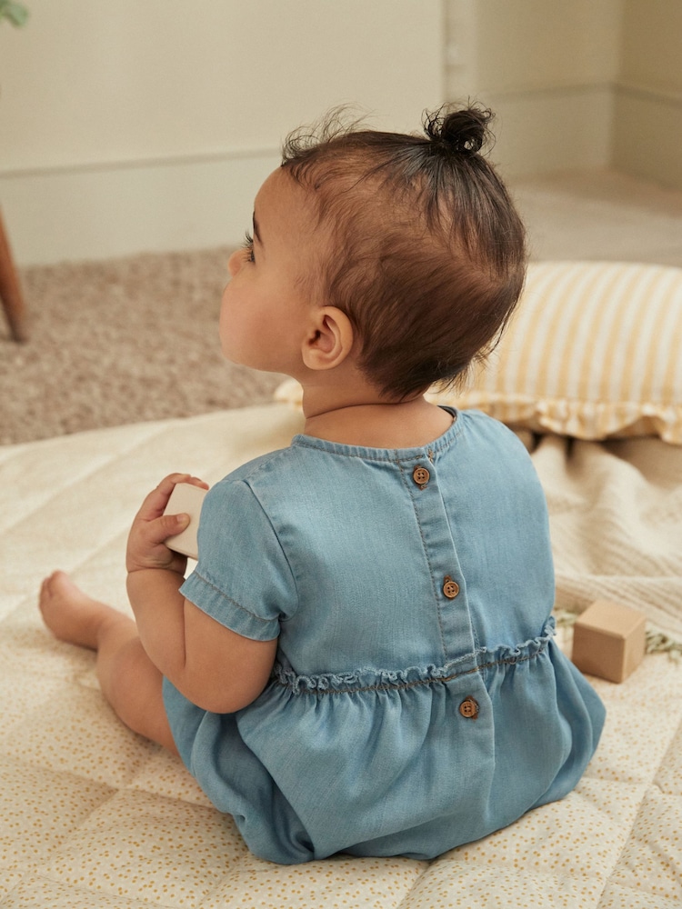 Denim Blue Baby Bloomer Romper (0mths-3yrs) - Image 2 of 4