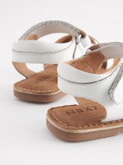 White Leather Sandals - Image 3 of 6