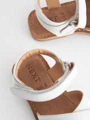 White Leather Sandals - Image 6 of 6