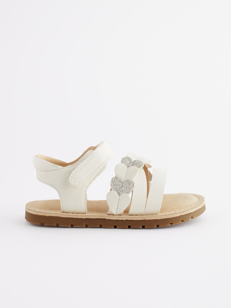 Blanco - Sandalias con plantilla de corcho con velcro - Imagen 2 de 5 Blanco - Sandalias con plantilla de corcho con velcro - Imagen 2 de 5