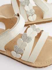 White Standard Fit (F) Touch Fastening Corkbed Sandals - Image 5 of 5