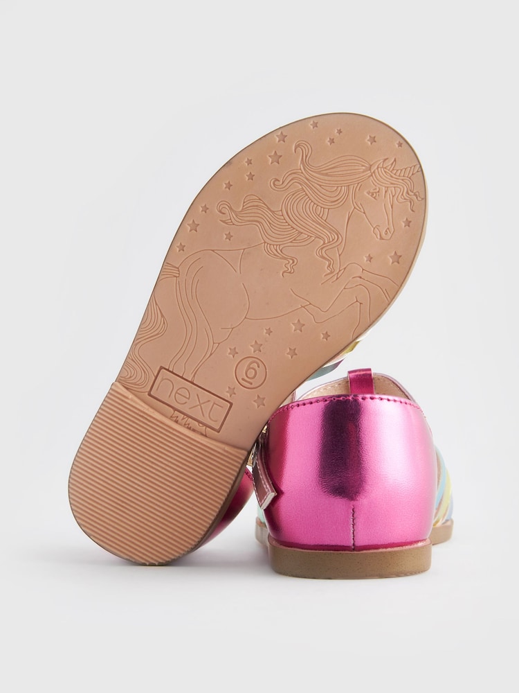 Rainbow Metallic Fisherman Occasion Sandals - Image 3 of 5
