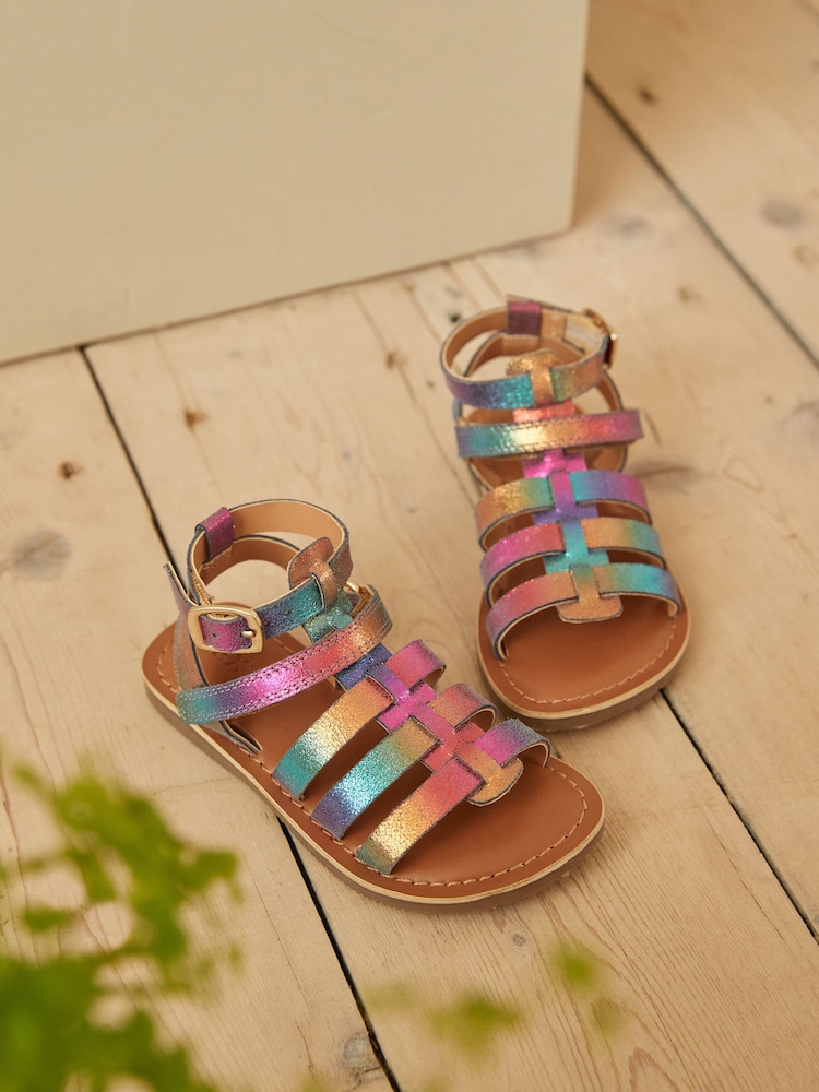 Rainbow Leather Gladiator Sandals - Image 1 of 6
