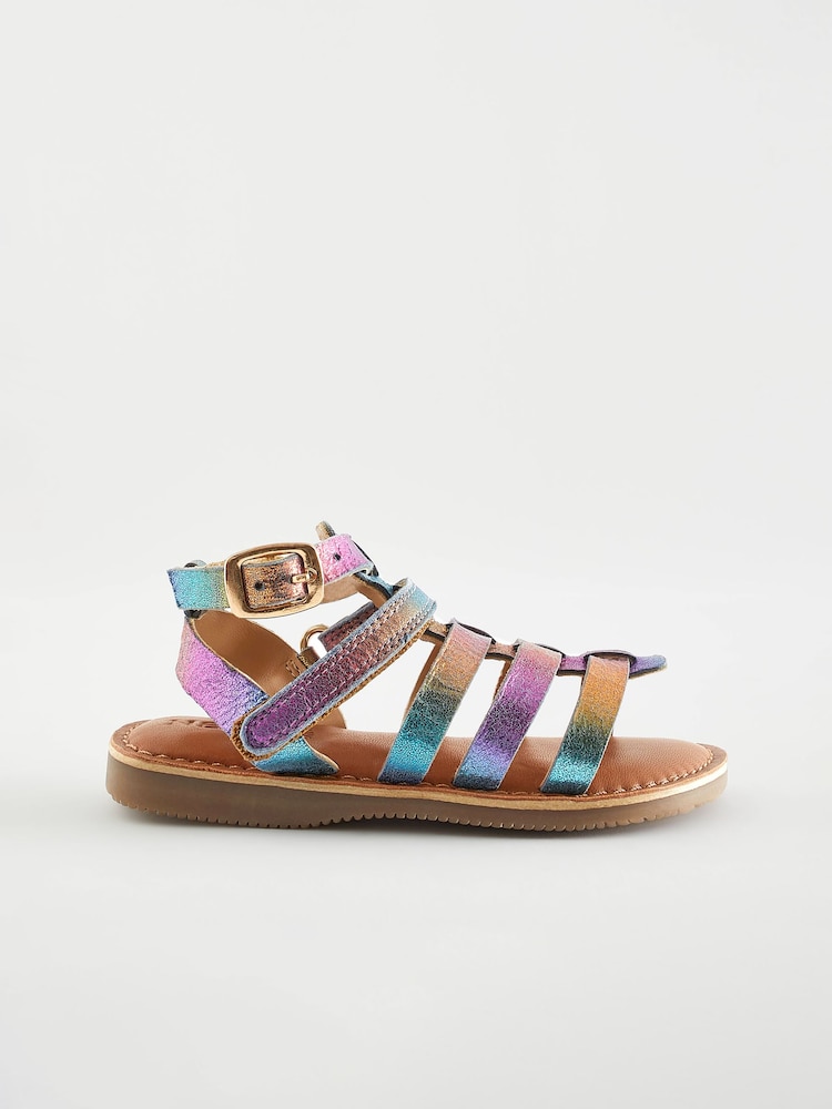 Rainbow Leather Gladiator Sandals - Image 2 of 6