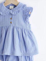 Blue Woven Baby Shirt and Knickers Set (0mths-3yrs) - Image 4 of 8