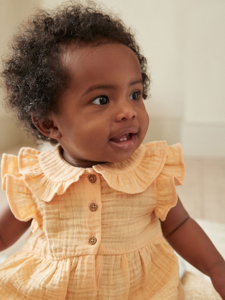 Yellow Woven Baby Shirt and Knickers Set (0mths-3yrs) - Image 4 of 12